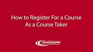 How to Register For a Course As a Course Taker (archive)