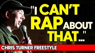 British Freestyle Rapper CAUGHT OUT by American Crowd | Chris Turner's Freestyle Raps