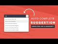 Search Bar with Auto-complete Search Suggestions using HTML CSS & JavaScript