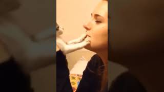 cat girl kiss anime | cat and girl kiss