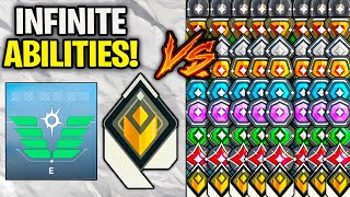 3 Radiant with Infinite Abilities VS Every Rank, but if they LOSE the video Ends.