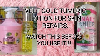 HOW TO USE VEET GOLD TUMERIC LOTION || REVIEW #skinwhitening #skincare #nigeria