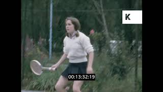 1970s UK, Family Playing Tennis, Home Movies