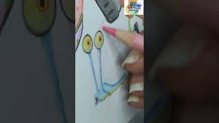 Dibujando a Gary 🐌🍍 familia Esponja #art #shorts #artwork #color #justartchannel #bobesponja #gary