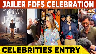 🤩 கெத்தாக Entry குடுத்த Dhanush, Anirudh - Jailer FDFS Celebration | Rajinikanth | Nelson