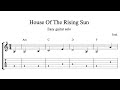 Easy guitar tabs - House Of The Rising Sun | Capotasto Music