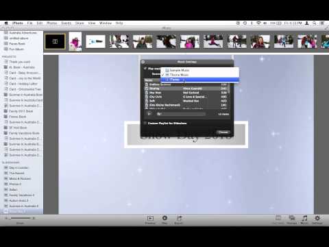 Creating Slideshows in iPhoto Creating Slideshows in iPhoto