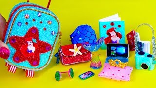 DIY Miniature Ariel School Supplies ~ Little Mermaid Suitcase, Notebooks
