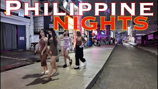 Philippine Nights. Angeles city. Red Light District Zone. Walking Street.