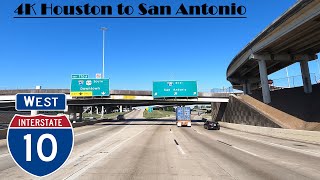 4K Houston to San Antonio. I 10 West. Interstate 10 West