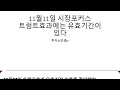 11월11일 트럼프효과 유효기간 이후를 준비해야