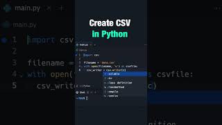 Create CSV FIle in Python #softlinks #python #softwareengineering
