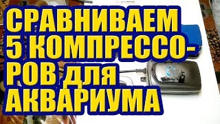 Сравниваем 5 Компрессоров для Аквариума. Аэрация в Аквариуме. Аквариум для начинающих