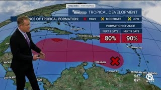 Tropical disturbance in Caribbean could enter Gulf of Mexico