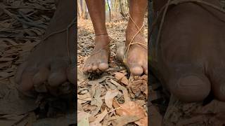 He made a WOODEN SANDALS #camping #bushcraft #survival #outdoors #skills #forest