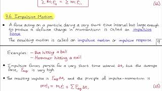 Dynamics: Impulse and Momentum – Part 1