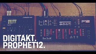 A Prophet 12 and an Elektron Digitakt