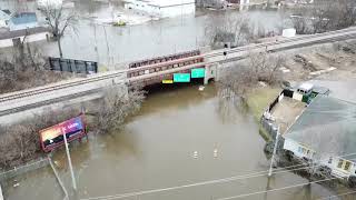 Kalamazoo Michigan Flooding Drone Footage