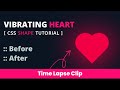 CSS Pulsing Heart Animation | Html And CSS(Time-lapse) #shorts