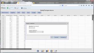 StatCrunch - Edit columns