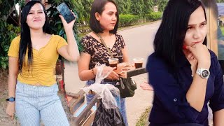 Pengguna Jalan Terpukau, Melihat Paras Cantik Penjual Kopi Keliling di Parungpanjang