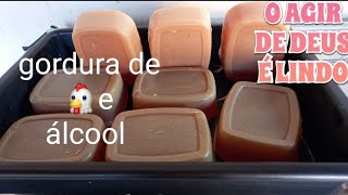 sabão em barras glicerinado com 1 litro de gordura de 🐔🐓