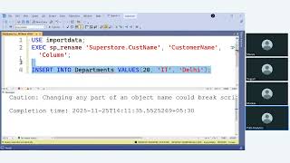 Data Analytics Course Batch 106 SQL Training : Session 10
