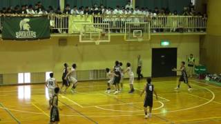 インターハイ2016兵庫予選男子準々決勝　三田松聖（白）対報徳学園（緑）Part６