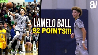 The  Game LaMelo Ball Scored 92! Chino Hills DESTROYS Los Osos AGAIN! FULL HIGHL