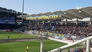 1. FC Saarbrücken - SC Verl , Stimmung in der Virage Est