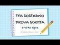 TFA SOSTEGNO PROVA SCRITTA