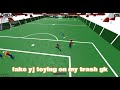 he pretended to be me so i 1v1ed him... realistic street soccer roblox