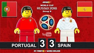 Portugal vs Spain 3-3 • World Cup 2018 (15/06/2018) All Goals Highlights Lego Football