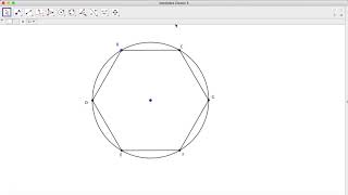 MTHE 3070 Constructions Hexagon given circle Geogebra