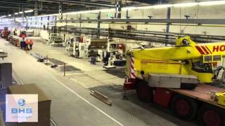 Time lapse movie disassembly + assembly of a corrugator at a German customer's site