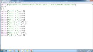 21 Python Short hand or Assignments Operator | Python Tutorial programming Tutorial For beginner