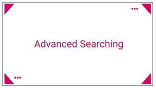 Library Search: Advanced