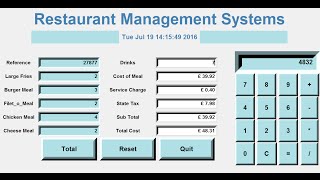 How to Create a GUI Restaurant Management Systems in Python - Full Tutorial
