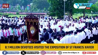 8.1 million devotees visited the Exposition of St Francis Xavier