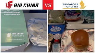 Air China A330-200 vs Singapore Airlines B787-10 - Economy - Comparison to and fro to Osaka, Japan