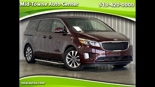 2015 Kia Sedona SX 68K MILES, 3.3L V6, NAVIGATION, HEATED/COOLED LEATHER, BACKUP CAMERA