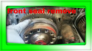 CUMMINS ISX HOW TO REMOVE FRONT CRANKSHAFT SEAL