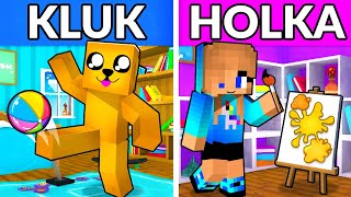 HOLKA VS KLUK Stavěcí Soutěž v Minecraftu!🩷💙