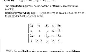 Chapter 3 Section 2 - A Linear Programming Problem