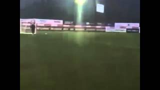 Besiktas goalkeeper Günay Güvenç amazingly scores from an impossible angle.