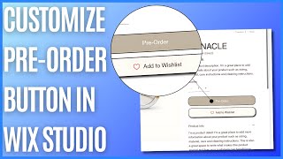 How to Customize Pre-order Button in Wix Studio [Quick Guide]