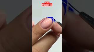 Blue Heart Nails p2 #youtube #shorts #art  #youtubeshorts #explore #nailart #viral #love #trending