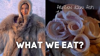 Yakutian Traditional Food: raw horse meat, frozen fish and more!
