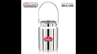 Classic Steels Prime Mutlti Storage Can - Airtight Leak Proof Milk Pot, Ghee Can, Steel Barni,