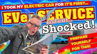 I took my ELECTRIC CAR for its first EVer SERVICE and was SHOCKED! Prepare yourself for this...